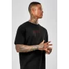 Unisex Baskılı Oversize T-Shirt - Siyah