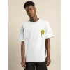 Luz&Pos Unisex Bisiklet Yaka Baskılı Oversize T-shirt - Beyaz