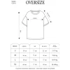 Unisex Bisiklet Yaka Baskılı Oversize T-Shirt - Siyah