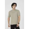 Unisex Bisiklet Yaka Slim Fit T-Shirt- Açık Yeşil