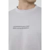 Unisex Bisiklet Yaka Slim Fit T-Shirt- Boyalı Gri