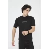 Unisex Bisiklet Yaka Slim Fit T-Shirt- Siyah