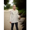Unisex Bisiklet Yaka Uzun Kollu T-Shirt - Beyaz