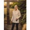 Unisex Bisiklet Yaka Uzun Kollu T-Shirt - Beyaz