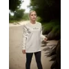 Luz&Pos Unisex Bisiklet Yaka Uzun Kollu T-shirt - Beyaz