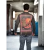 Luz&Pos Unisex Bisiklet Yaka Uzun Kollu T-shirt - Siyah