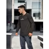 Luz&Pos Unisex Bisiklet Yaka Uzun Kollu T-shirt - Siyah