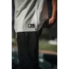 Unisex İki Yandan Fermuarlı Parçalı Baskılı Oversize T-shirt - Beyaz
