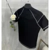 Unisex Karoyaka Dikişli Oversize T-Shirt - Siyah