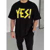 Luz&Pos Unisex Nakış İşlemeli T-shirt - Siyah
