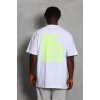 Luz&Pos Unisex Oversize Baskılı Bisiklet Yaka T-shirt - Beyaz