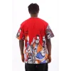Luz&Pos Unisex Oversize Baskılı Bisiklet Yaka T-shirt - Kırmızı