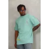 Luz&Pos Unisex Oversize Baskılı Bisiklet Yaka T-shirt - Mint Yeşili