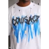 Unisex Oversize Kolye Dahil T-Shirt - Beyaz