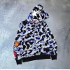 Luz&Pos Unisex Pubg Bape X Shark Hoodie - Gri