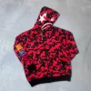 Luz&Pos Unisex Pubg Bape X Shark Hoodie - Kırmızı