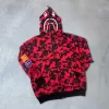 Luz&Pos Unisex Pubg Bape X Shark Hoodie - Kırmızı