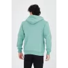 Unisex Tam Fermuarlı Kapşonlu  SweatShirt - Mint Yeşili