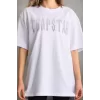 Luz&Pos Unisex Taş Desenli Oversize T-shirt - Beyaz