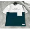Unisex Torba Cep Detaylı  Parçalı T-Shirt - Lacivert