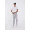 Unisex Üç İplik Basic Eşofman Özel Tasarım Pantolon - Gri