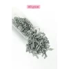 Uzun Boru Kesme Boncuk Çap 2mm Uzunluk 10 mm - 60 Gram - Desenli Gümüş - BNC283