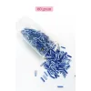 Uzun Boru Kesme Boncuk Çap 2mm Uzunluk 10 mm - 60 Gram - Mavi Beyaz - BNC275