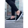 WG061 Siyah Triko Babet Erkek Casual Ayakkabı