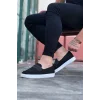 WG061 Siyah Triko Babet Erkek Casual Ayakkabı