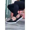 WG061 Siyah Triko Babet Erkek Casual Ayakkabı
