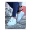 WG08 Beyaz Düz Erkek Casual Ayakkabı