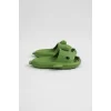 WG500 Köpekbalığı Haki Unisex Tam Ortopedik Terlik Shark Slides