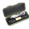 Wison Ws-5454 Taktik El Feneri Usb Şarj Edilebilir Kamp Feneri Cob Zumlanabilir Mini Taşınabilir El Feneri