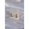 XUPİNG Rose Renk Zirkon Taşlı İşlemeli Halka Küpe