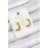 Xuping Zirkon Taşlı Halka Model Gold Renk Kadın Küpe