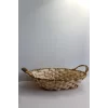 Yaldızlı Hasır Ekmek Sepeti Oval