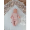 Luz&Pos Yenidoğan Ay Işığı Papatya Dantelli Taşlı Fiyonk Bebek Battaniyesi Kundak Ekru