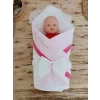 Luz&Pos Yenidoğan Bal Peteği My Prince Taç Nakışlı Delüks Kundak Bebek Battaniyesi Pembe