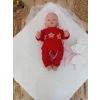 Luz&Pos Yenidoğan Bal Peteği My Prince Taç Nakışlı Delüks Kundak Bebek Battaniyesi Pembe