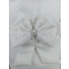 Luz&Pos Yenidoğan Bambu Taç Nakışlı Kundaklı Trilüks 3lü Alt Açma Seti Ekru