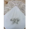 Luz&Pos Yenidoğan Gül Sedefli Duvaklı Taş Fiyonk Erkek Bebek Kumru Kundak Bebek Battaniyesi Lacivert