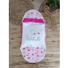 Luz&Pos Yenidoğan İlk Baharın Ceylanı Nakışlı Çıt Çıt Kapama Bebek Kundak Pembe
