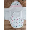 Luz&Pos Yenidoğan İlk Baharın Ceylanı Nakışlı Çıt Çıt Kapama Bebek Kundak Ekru