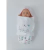 Luz&Pos Yenidoğan İlk Baharın Ceylanı Nakışlı Çıt Çıt Kapama Bebek Kundak Ekru