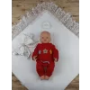 Luz&Pos Yenidoğan İpek Venüs Taç Nakışlı Delüks Kundak Bebek Battaniyesi Ekru