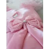 Luz&Pos Yenidoğan Kumru İnci Fiyonk Kristal Parlak Duvaklı Kundak Bebek Battaniyesi Pembe