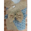 Luz&Pos Yenidoğan Piramit Desenli Güpür İşlemeli Bebek Battaniyesi Kundak Gold