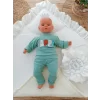 Luz&Pos Yenidoğan Piramitland Soft Taç Nakışlı Bebek Battaniyesi Kundak Krem