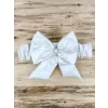 Luz&Pos Yenidoğan Pırıltı Taç Nakışlı İnci Delüks Kundak Bebek Battaniyesi Ekru