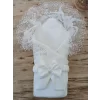 Luz&Pos Yenidoğan Sahra Lucky Baby Nakışlı Kundak Bebek Battaniyesi Ekru